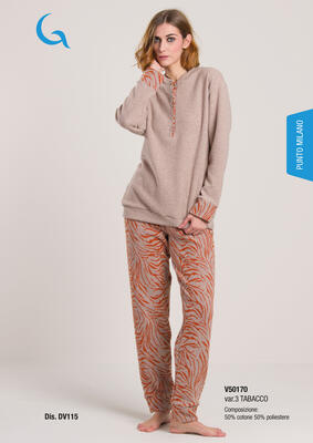 WOMEN'S PYJAMAS M/L V50170 Tellini S.r.l. Wholesale Clothing